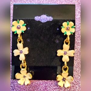 White Flower Earrings